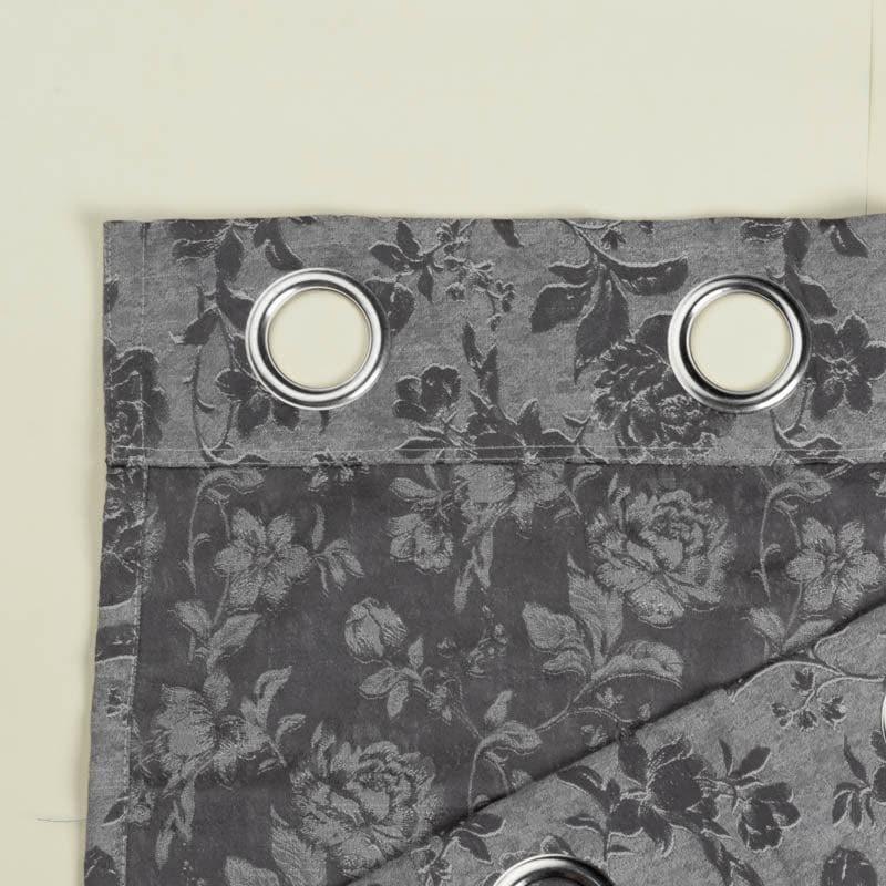 Gulaab Jacquard Single Curtain (Charcoal) media 5