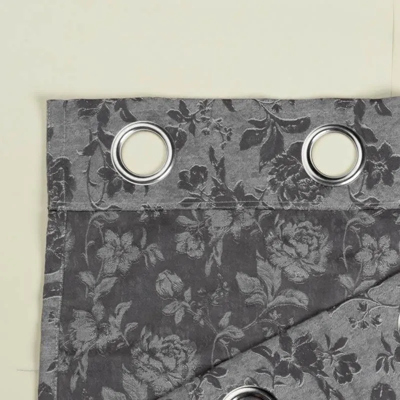 Gulaab Jacquard Single Curtain (Charcoal) media 5
