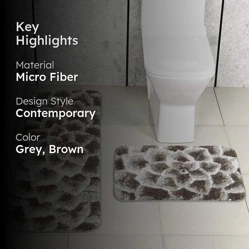 FloralHarmony Mircofiber Bath Mats - Set of Two media 2
