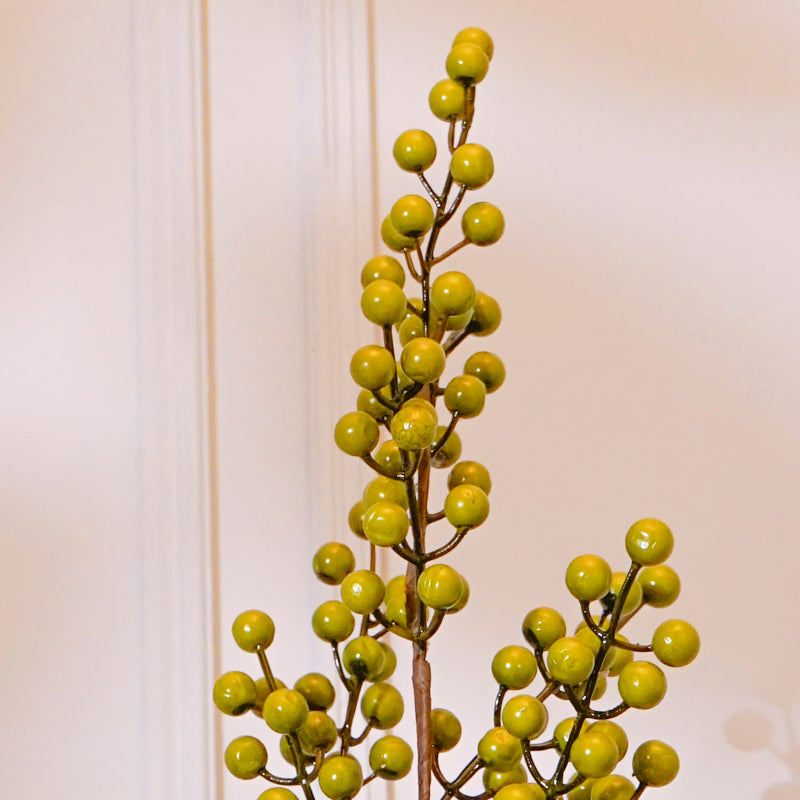 Faux Cherry Blossom Flower Stick (Green) - 32 CM media 4