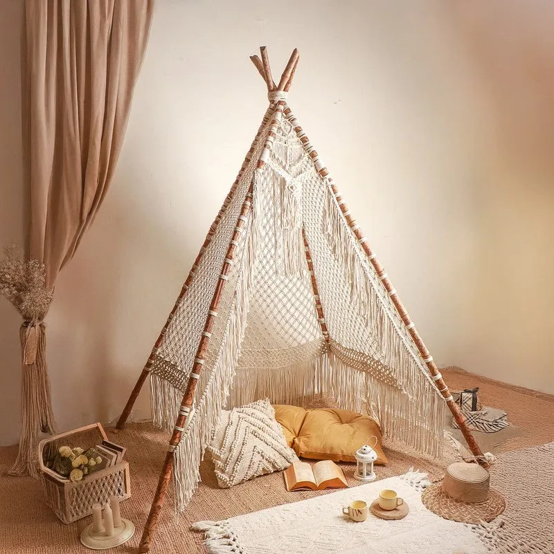 Boho Macrame Play Tent media 1