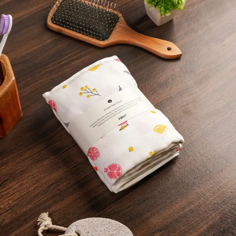 Warmkins Fruit Print Cotton Kids Bath Towel - Set of Two media 5