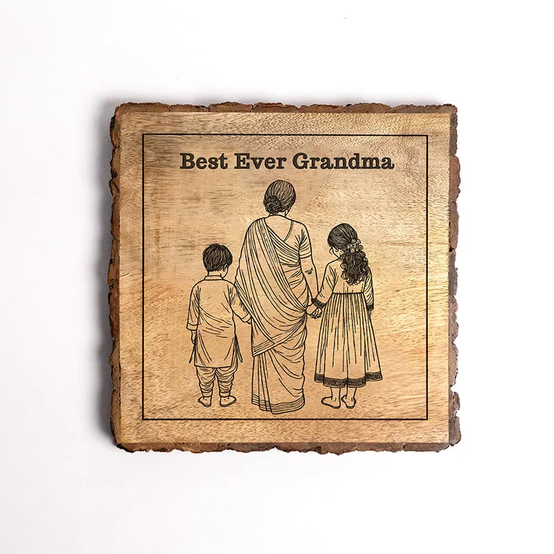 Best Ever Grandma Wood Showpiece - Square media 5
