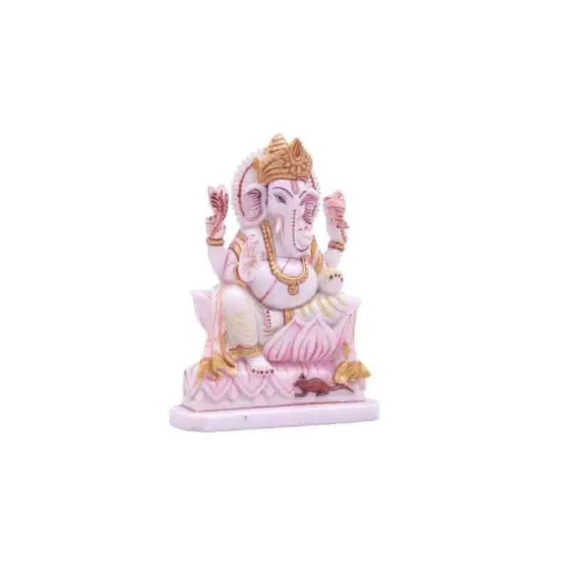 Marble Ganesha On Lotus media 5