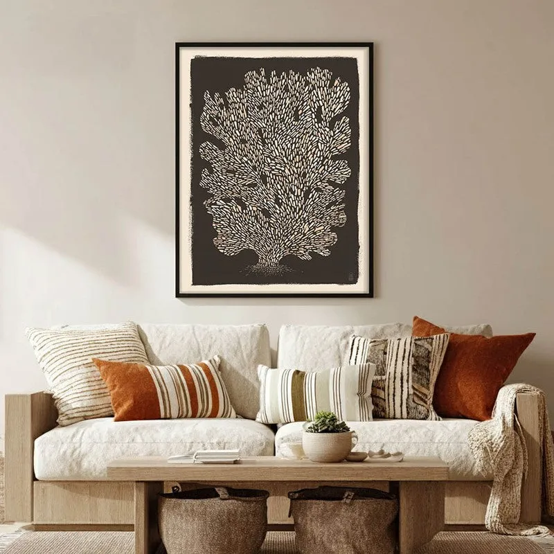 Tree of Life Illustration Canvas Wall Painting With Black Frame media 1
