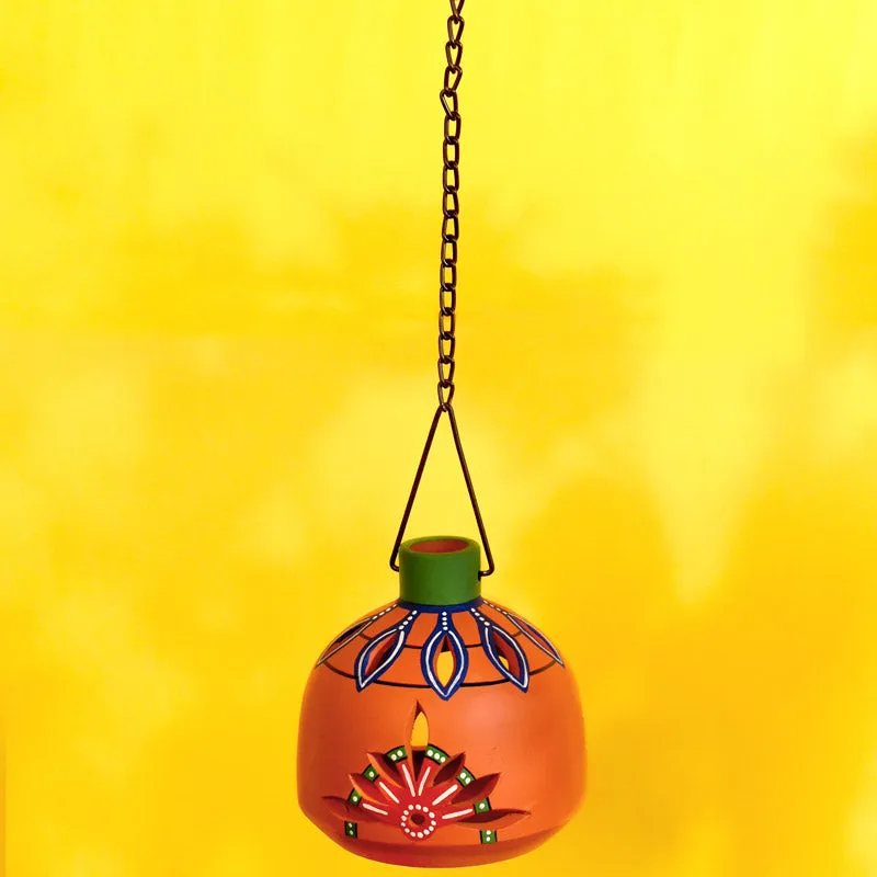 Sasha Handpainted Tealight Candle Holder media 1