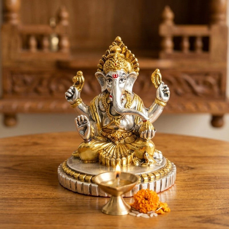 Sacred Vinayak Metal Idol