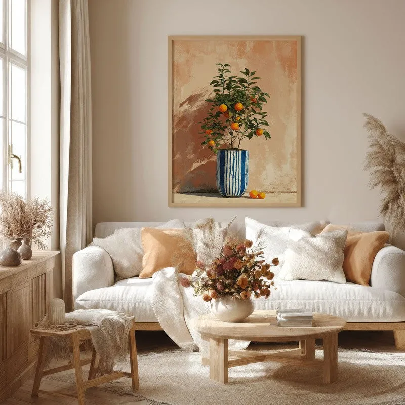 Florava Canvas Wall Painting With Brown Frame media 1
