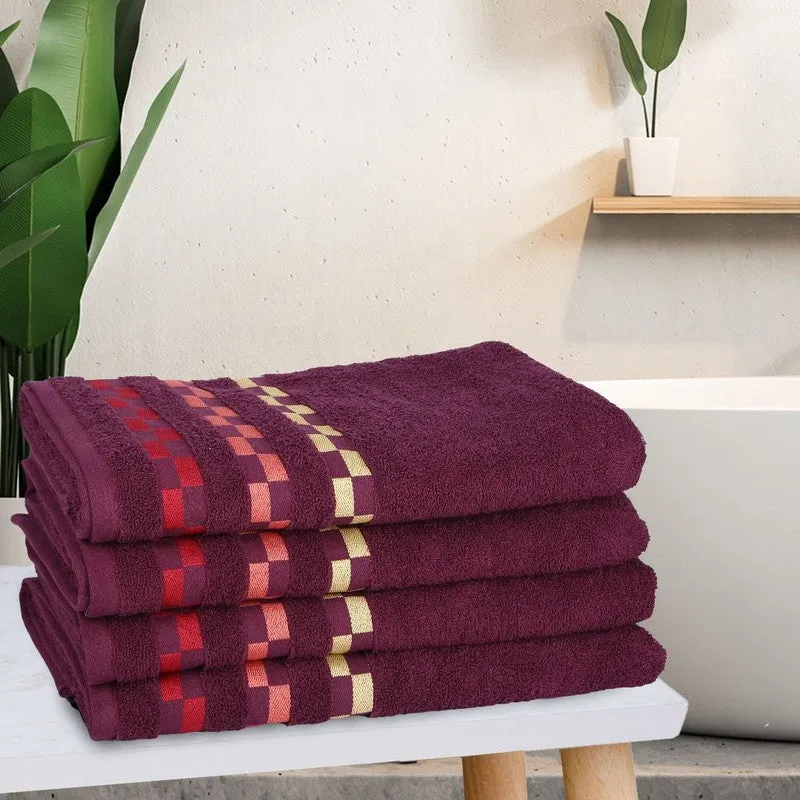 Aura Solids Bath Towel (Brown) - Set Of Four media 1