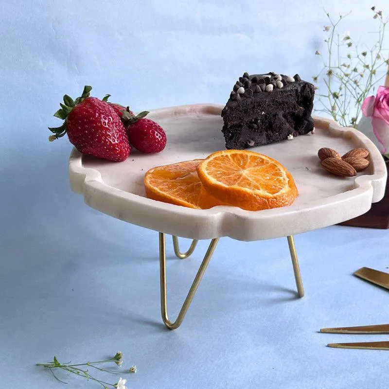 Norris Hexa Handcrafted Marble Cake Stand media 4