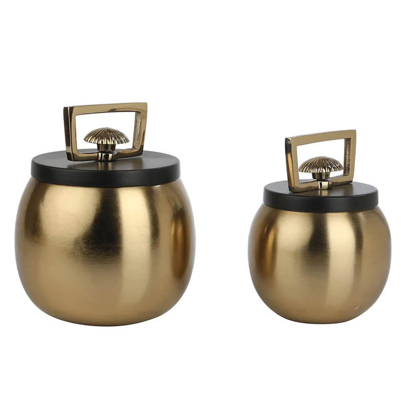 Jarrah Storage Jar (Gold) - Set Of Two media 3