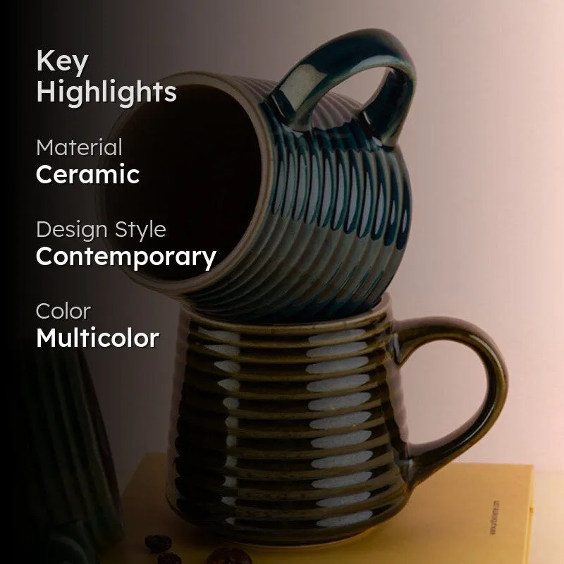 Miska Ceramic Coffee Mug (230 mL Each) - Set of Three media 2
