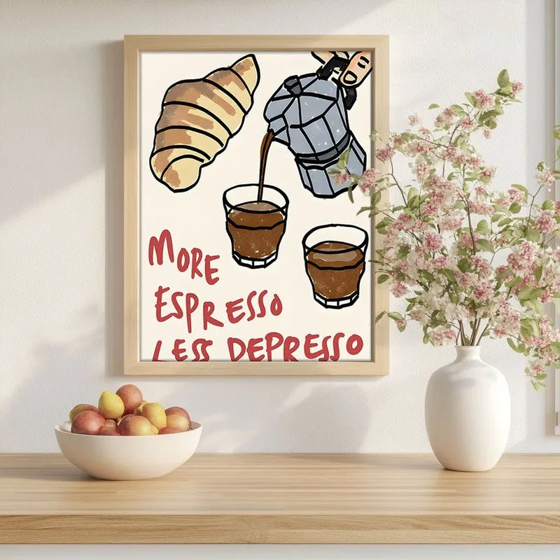 Coffee Craft Archival Canvas Wall Art - Brown media 1