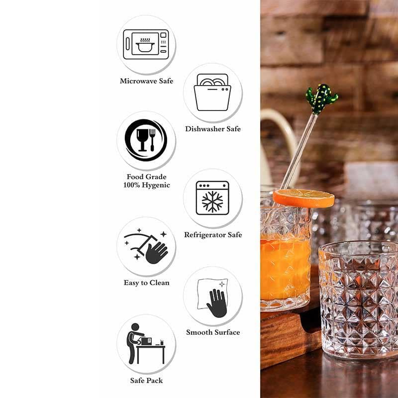 Pebbles Glass Tumbler (280 ml) - Set of Six media 6