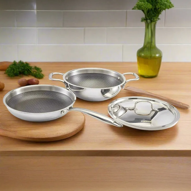 Zoraware Honeycomb Kadhai 2500 ML With Frying Pan (24 CM) media 1