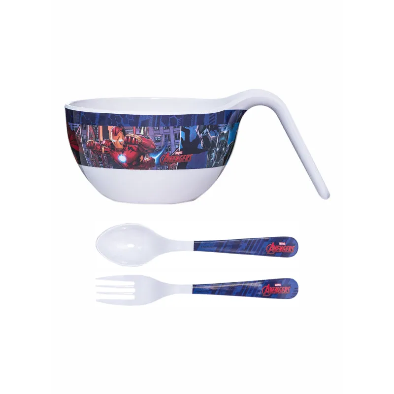 Servewell Iron Man Power Kids Bowl With Spoons - 650 ML media 3