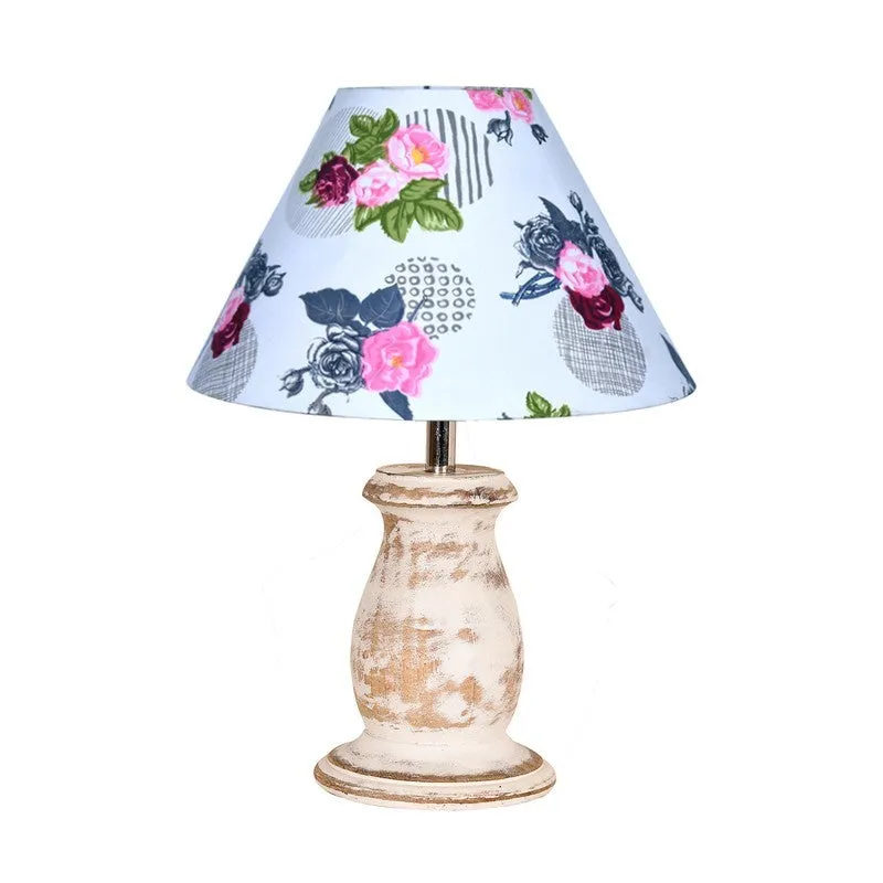 GleamCraft Decorative Desk Wooden Table Lamp - Multicolor media 3