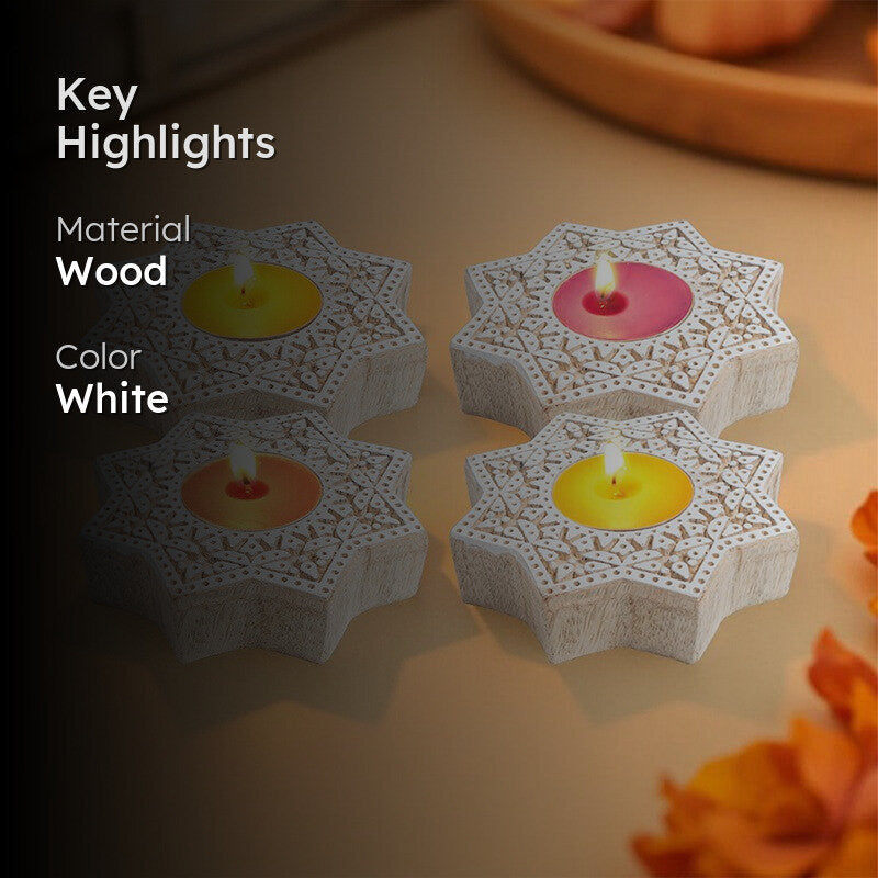 Star Magic Tealight Candle Holder - Set Of Four media 2