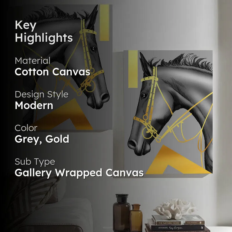 Alaric Stallion Wall Art - Set Of Two media 2