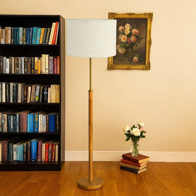 Zenith Glow Wooden Floor Lamp - White media 3