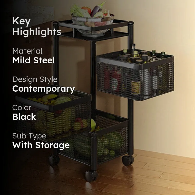Tidy Mate Three Tier Corner Storage Rack With Wheels media 2