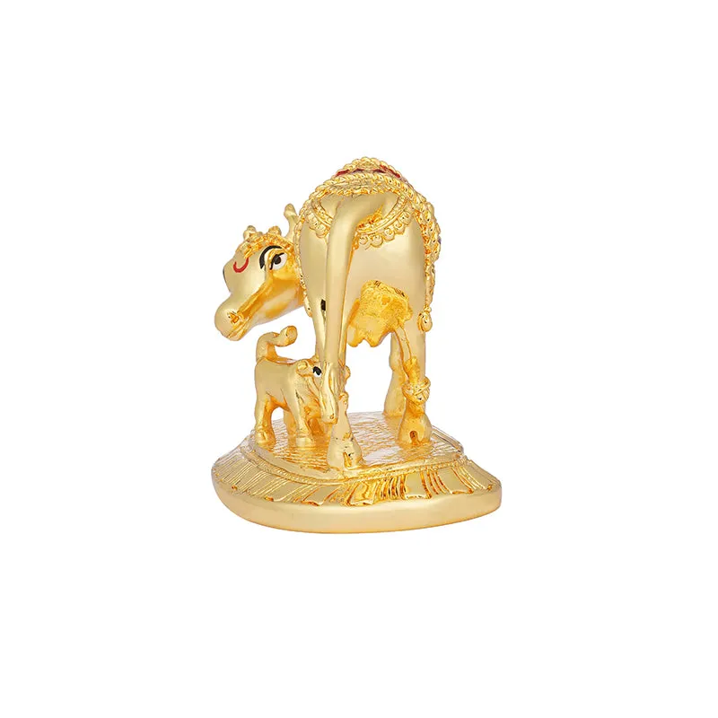 Kamadhenu Polyresin Idol - Gold media 3