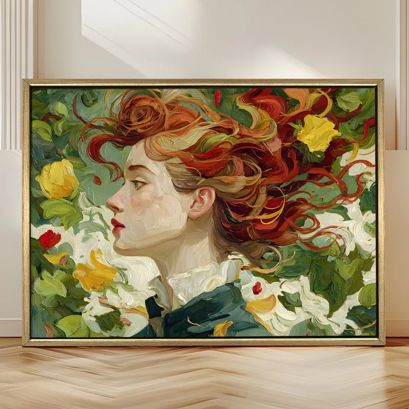 Verdant Harmony Canvas Wall Painting With Frame media 4