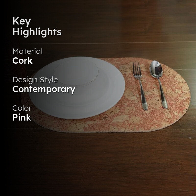 Blush Serenity Oval Tablemat - Set Of Two media 2