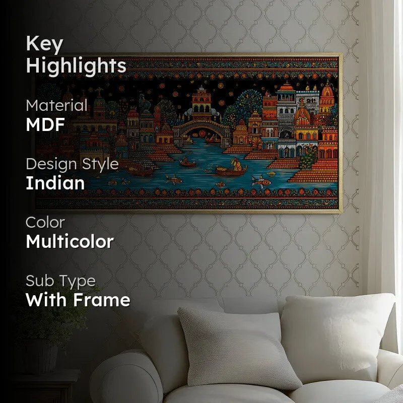 Vibrant Kashi Folk Wall Art media 2
