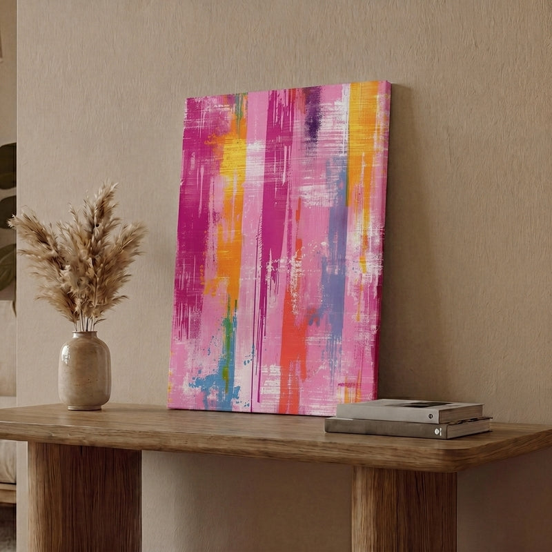 Strokes Of Pink Wall Art