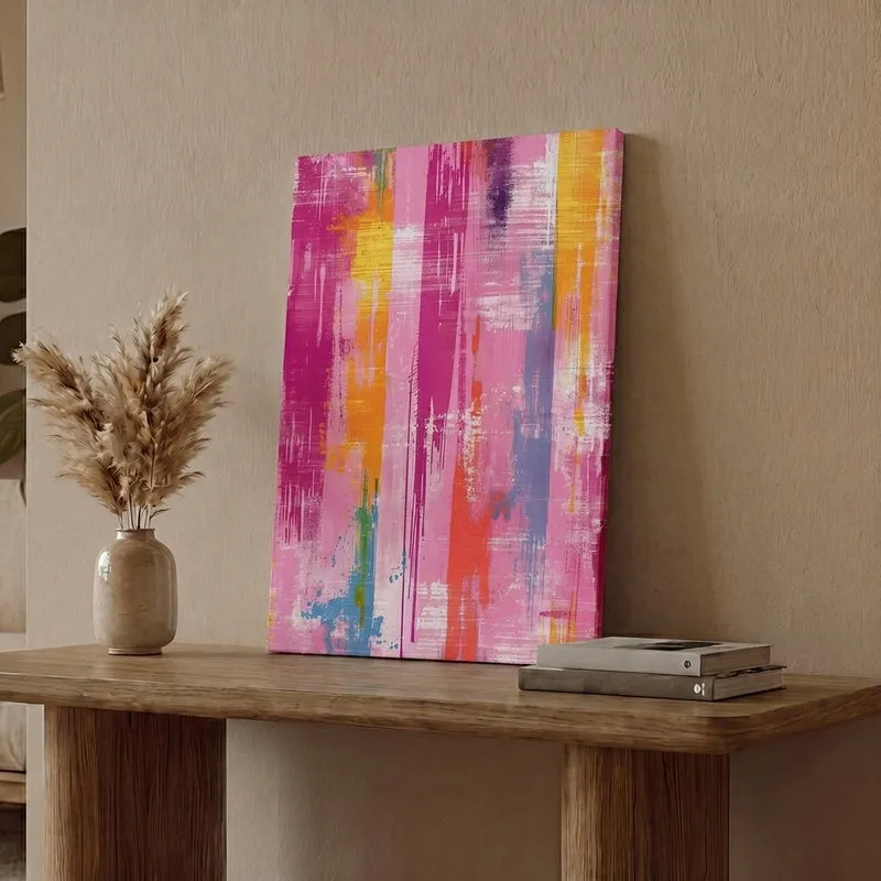 Strokes Of Pink Wall Art media 1