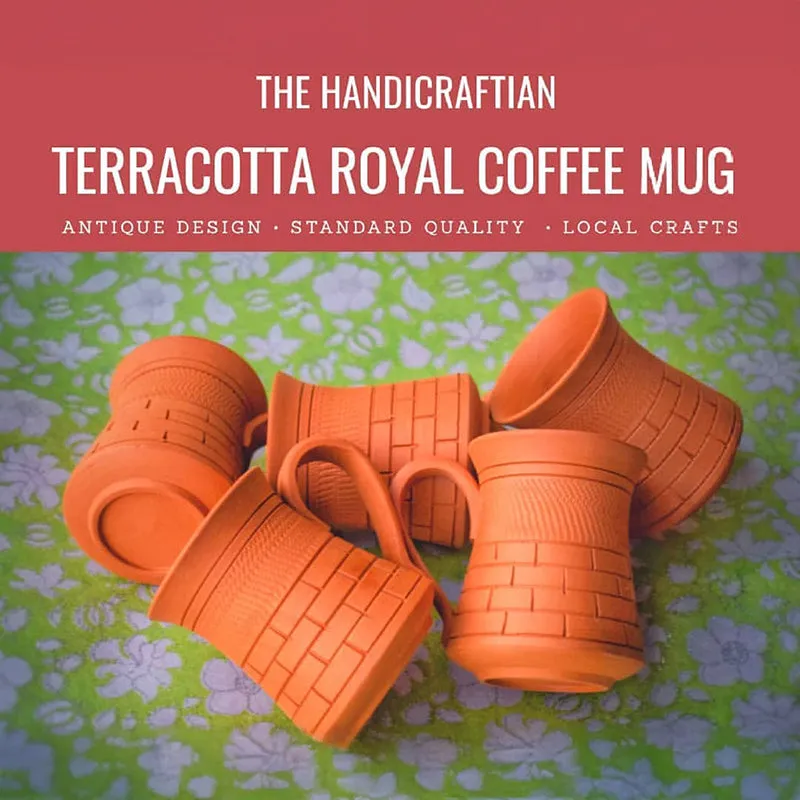 Kaivalya Terracotta Coffee Mug (250 mL Each) - Set of Four media 6