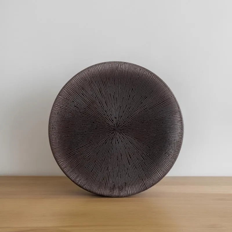 Rustic Brown Porcelain Plate media 1