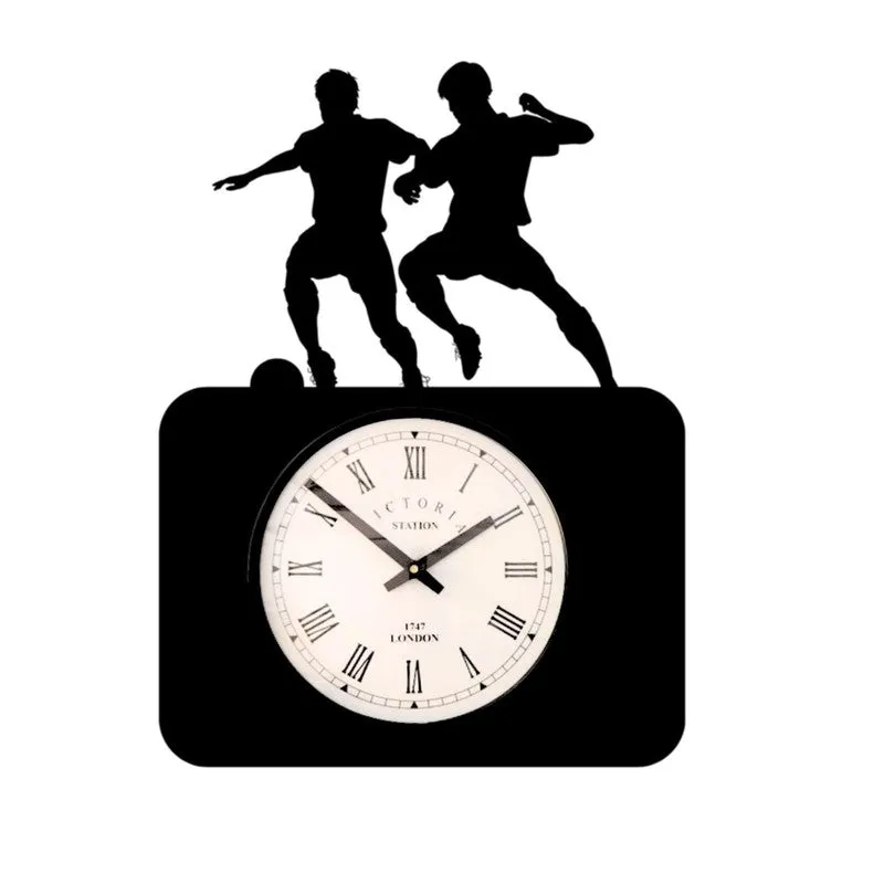 Player Steel Analog Wall Clock - Black media 4