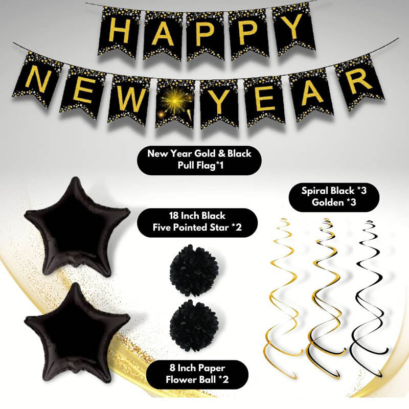 Pop & Party New Year Decorative Items Pack - 65 Piece Set media 4