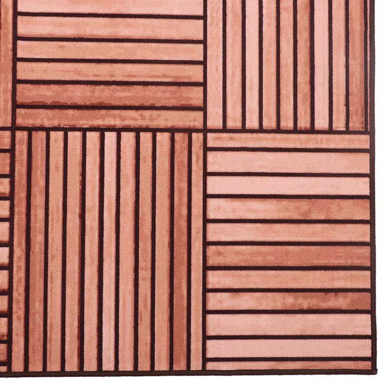 Striped Geometrica Anti-Skid Carpet media 4