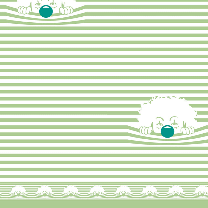 Illusion Stripey Fun Cotton Bedsheet (Green) - 200 TC media 3