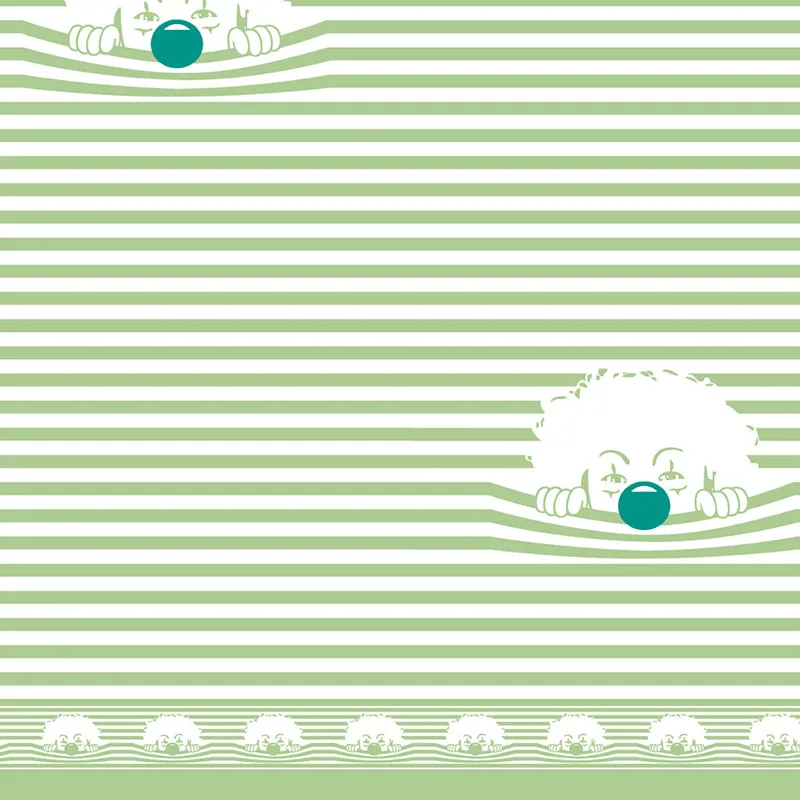 Illusion Stripey Fun Cotton Bedsheet (Green) - 200 TC media 3