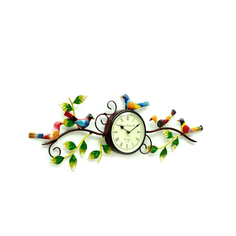 Sparrow Art Inspired Metal Wall Clock media 4