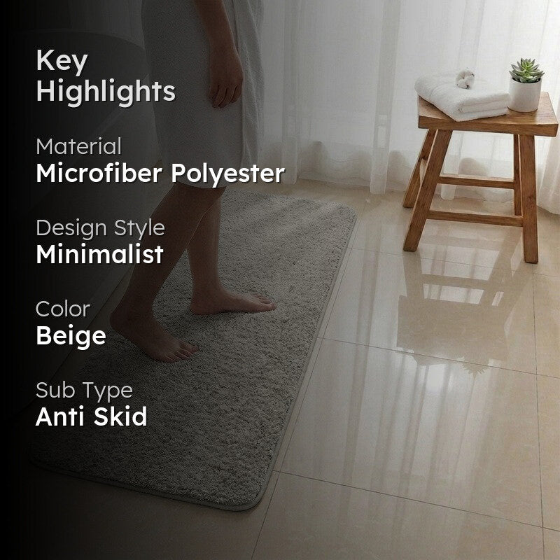 BathEase Anti Skid Runner Rug - Beige media 2