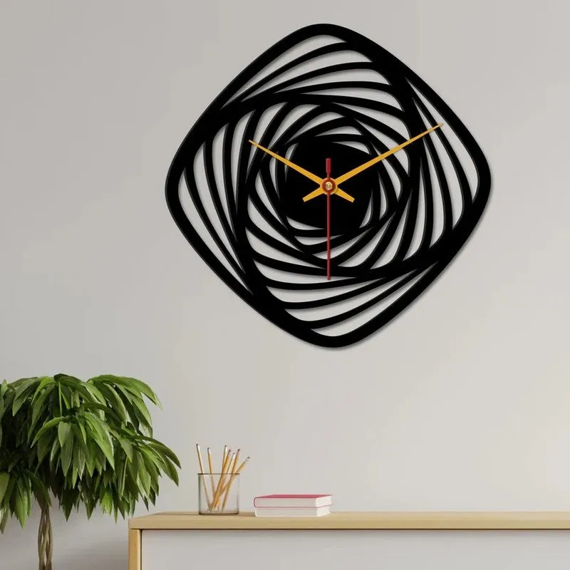 Angled Frame Wooden Wall Clock media 4
