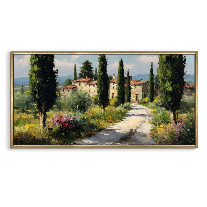 Cypress Path Canvas Wall Painting With Frame media 3