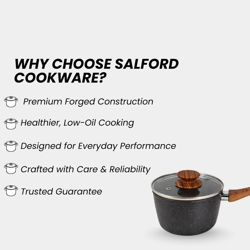 Salford Non Stick Saucepan with Lid (Black) - 16 CM media 9