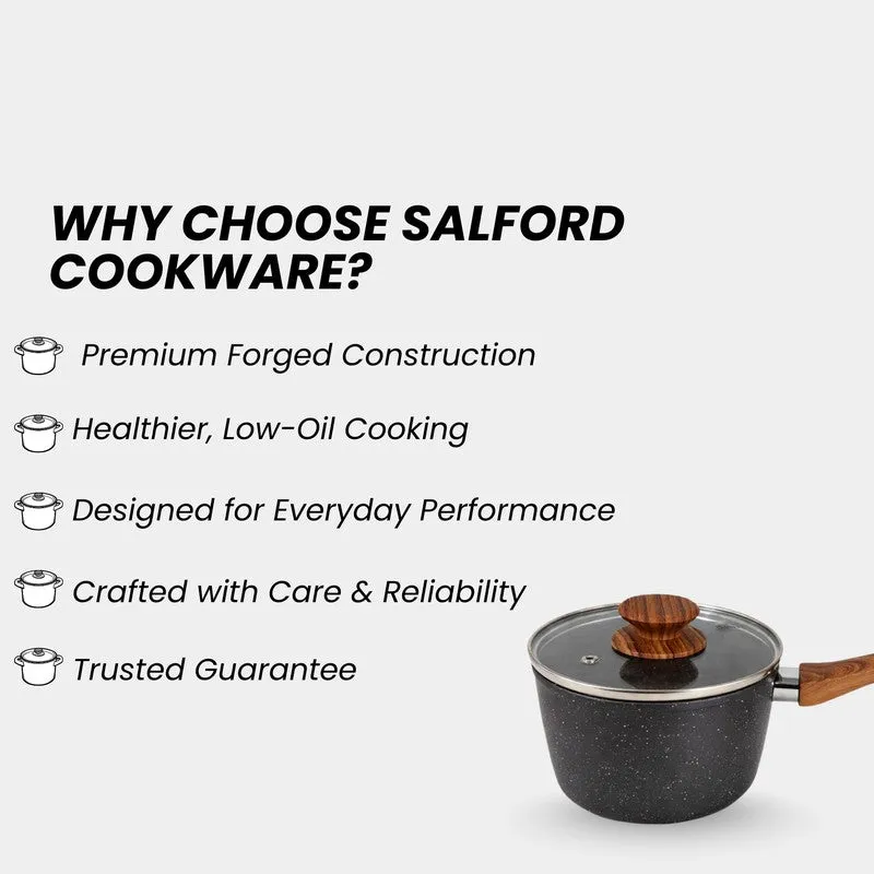 Salford Non Stick Saucepan with Lid (Black) - 16 CM media 9