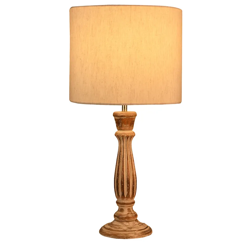 Whittle Glow Fabric Table Lamp - Beige,White media 3