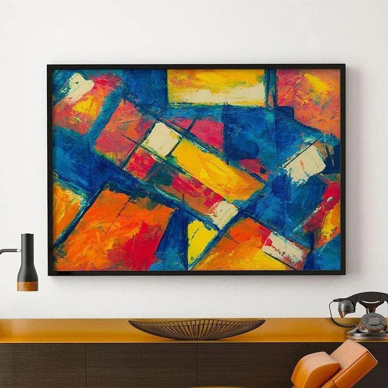 Abstract Illusions Canvas Wall Painting - Black Frame media 1