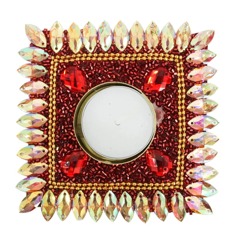 Roshna Jewelled Tea Light Holder (Square) - Set Of Four media 6