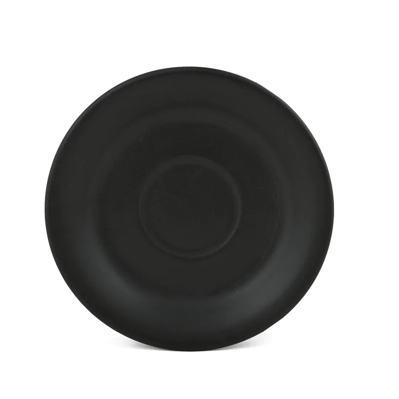 CozySip Porcelain Cup & Saucer (Black/200 mL Each) - Set of Six - 7