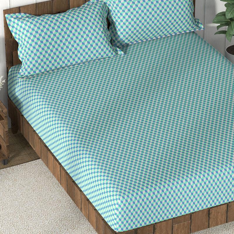 Nautica Velvet Cloud Cotton Bedsheet (Blue) - 160 TC media 4
