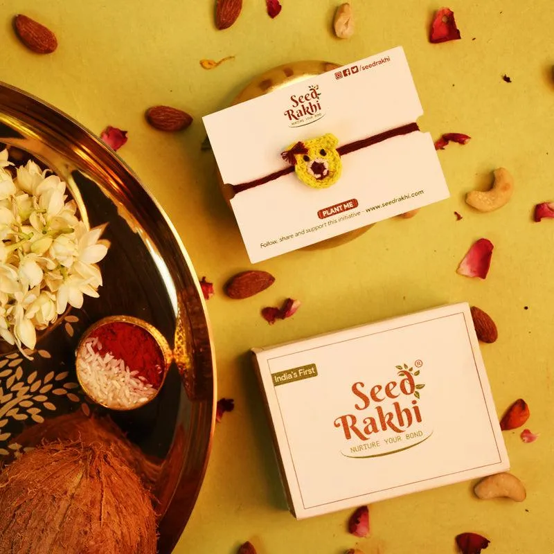 Raksha Delight Lavender Seed Rakhi Gift Box media 1